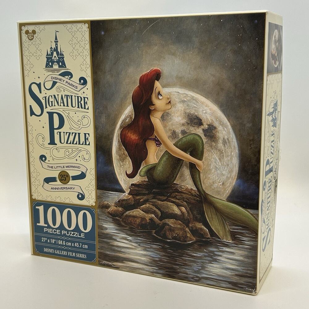 Puzzle Disney Parks Signature The Little Mermaid 1000 Pc 25th Anniversary Film